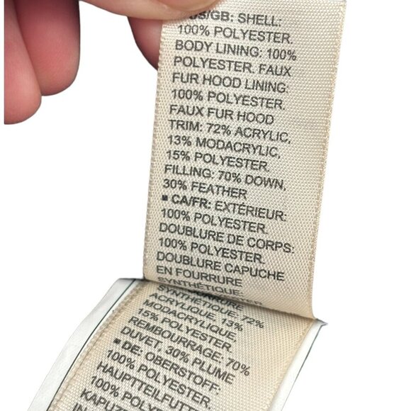 Goodthreads Black Down Filled Full Zip Button Front Hooded Parka Jacket Size XS - Picture 11 of 11